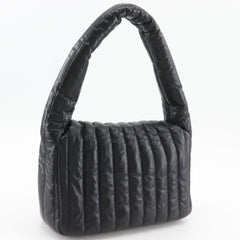 Balenciaga Monaco Shoulder Bag, Quilted, Calfskin, Black, A5 Size, Turn-Lock, Women's, 787896 — Like New