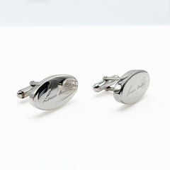 LOUIS VUITTON Logo Cufflinks, Ag925 Silver, Men's — Like New