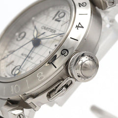 Cartier Pasha C GMT W31078M7 Stainless Steel Automatic Watch — Very Good