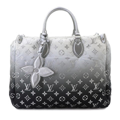 Louis Vuitton Onthego MM LV SKI 2-way Tote Shoulder Handbag Monogram Nylon Frost M11847 RFID — Like New