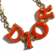 Christian Dior Dior Women's Logo Bracelet Orange — Like New