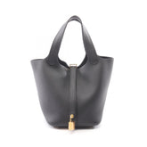 Hermes Picotin Lock PM Handbag, Leather, Taurillon Clemence Women's, Black — New - Store Return