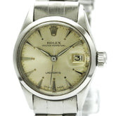 ROLEX Oyster Perpetual Date 6516 Steel Automatic Ladies Watch Vintage — Good