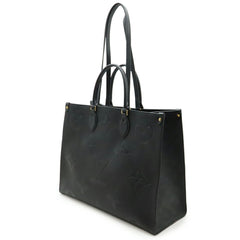 LOUIS VUITTON Monogram Empreinte On the Go GM Tote Bag, Large Shoulder Noir Black, M44925 — Like New