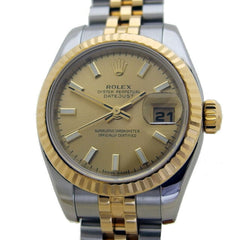 Rolex Datejust 18K Yellow Gold and Stainless Steel Women's Watch 179173 — Very Good