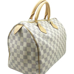 LOUIS VUITTON Damier Azur Speedy 30 M41533 SP3057 Handbag PVC Mini Boston Women's Men's — Like New