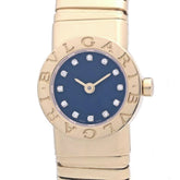 BVLGARI Tubogas 12P Diamond Watch BB192TY 12 BB192TG Women's 18KYG 40263 — Very Good