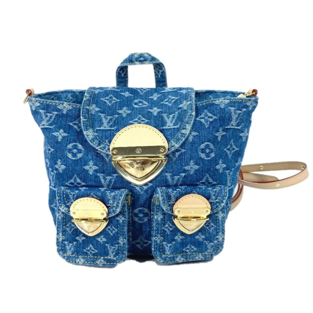 LOUIS VUITTON M46836 New LV Remix Venice Backpack Monogram Denim Women's Blue — New - Store Return