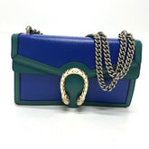 Gucci 400249 Bicolor Chain shoulder Shoulder Bag blue Green — Like New