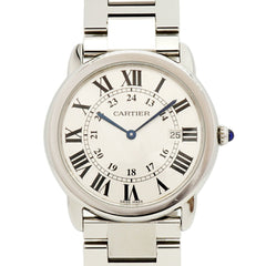 Cartier Ronde Solo LM W6701005 Silver Dial Men's Watch — Good