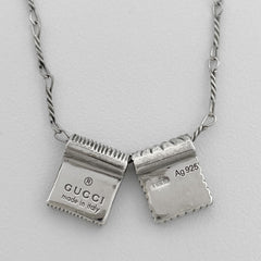 GUCCI Interlocking Necklace, SV925 Silver, Women's — Like New