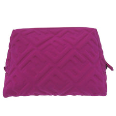 Like new Fendi Beauty Pouch with FF logo and Zucca pattern, 8N0171, Polyamide, Purple, 0677, FENDI — Like New