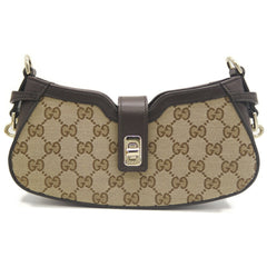 GUCCI Moonside Mini Shoulder Bag in GG Canvas with Sherry Line, Beige, 786015 525040 — Like New