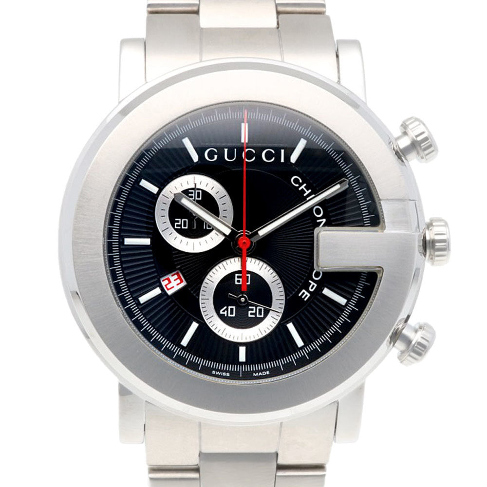 Gucci G-Chrono Watch, Stainless Steel 101M Quartz, Polished, Men's, Chronograph — Very Good