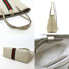 GUCCI Ophidia Medium Tote Bag 631685 GG Supreme Canvas Beige — Like New