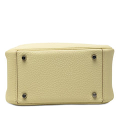 Hermes Lindy Mini Shoulder Bag/Handbag 2-Way Jaune Milton Yellow Taurillon Clemence Leather Women's HERMES — Like New