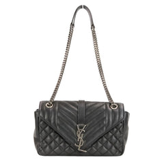 Yves Saint Laurent SAINT LAURENT PARIS Classic Small Satchel Leather Shoulder Bag 428125 Black Women's — Like New
