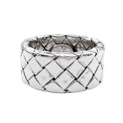 BOTTEGA VENETA Intrecciato Ring, SV925 7824, Silver, Men's & Women's — Like New