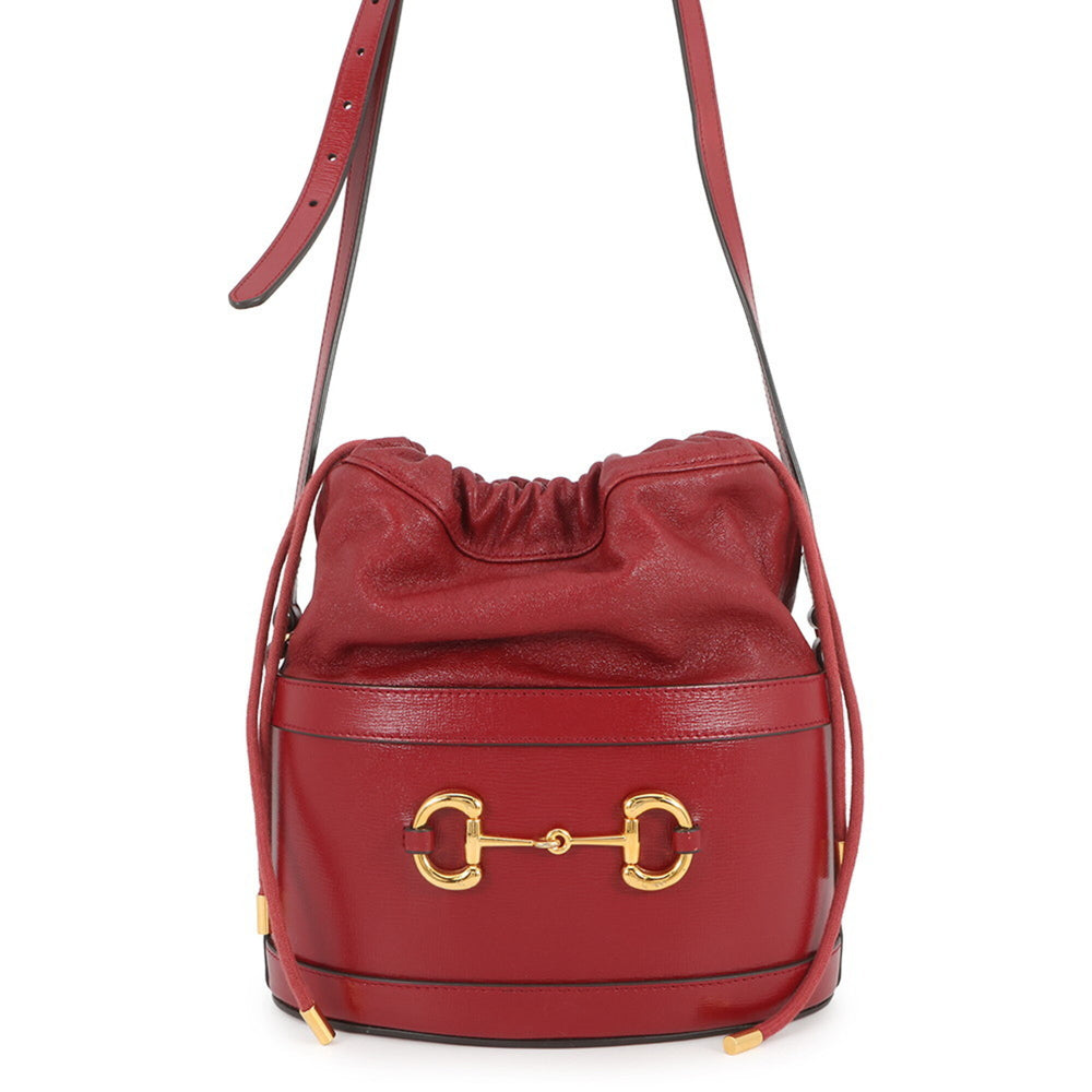 Gucci Shoulder Bag 1955 Horsebit Leather 602118 GUCCI Bucket Handbag Women's — Like New