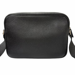 PRADA 2VH189 Leather Triangle Logo Crossbody Shoulder Bag, Black, Made in Italy, Recommended for Men — Like New
