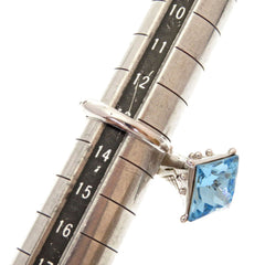 Christian Dior Like new Dior Blue Stone Metal Silver Ring 0141 — Like New