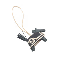 Hermes Rodeo PM Robeo Coeur Charm Accessory Leather Agneau Milo Veau Swift Women's Green Ivory Black — New - Store Return