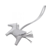 Hermes Rodeo Pegasus PM Gris Pantin Charm Accessory, Agneau Milo Veau Swift Leather, Women's, Gray — New - Store Return
