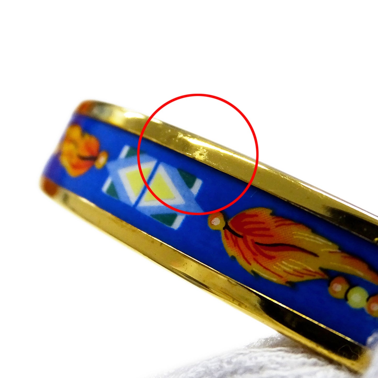 Hermes bangle for men and women, brand enamel PM blue gold, with box