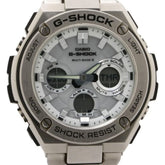 CASIO G-SHOCK G-STEEL GST-W100 Series GST-W110D-7AJF White Silver Resin/Stainless Steel Men's Watch — Good