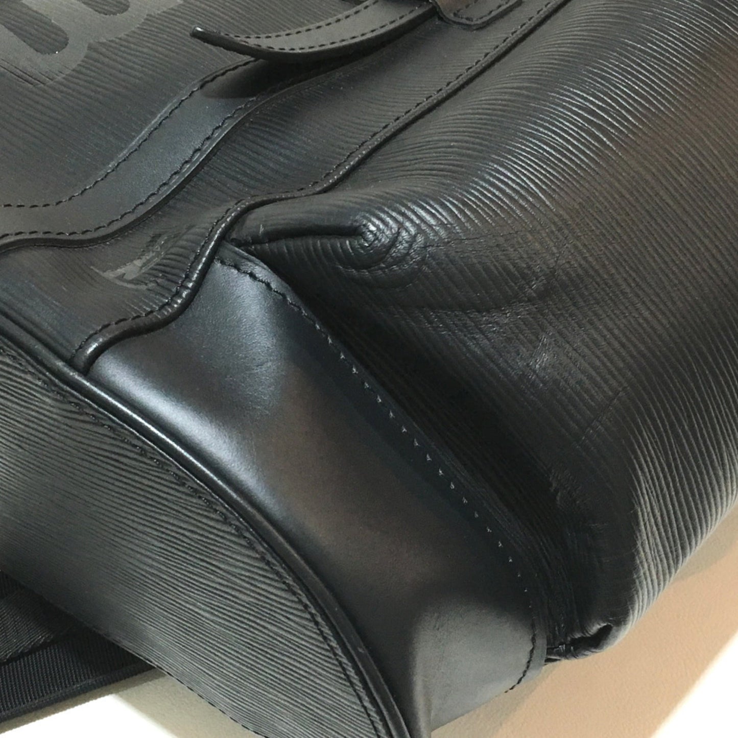 LOUIS VUITTON M53413 Epi Christopher PM Backpack, Supreme Leather, Men's, Black