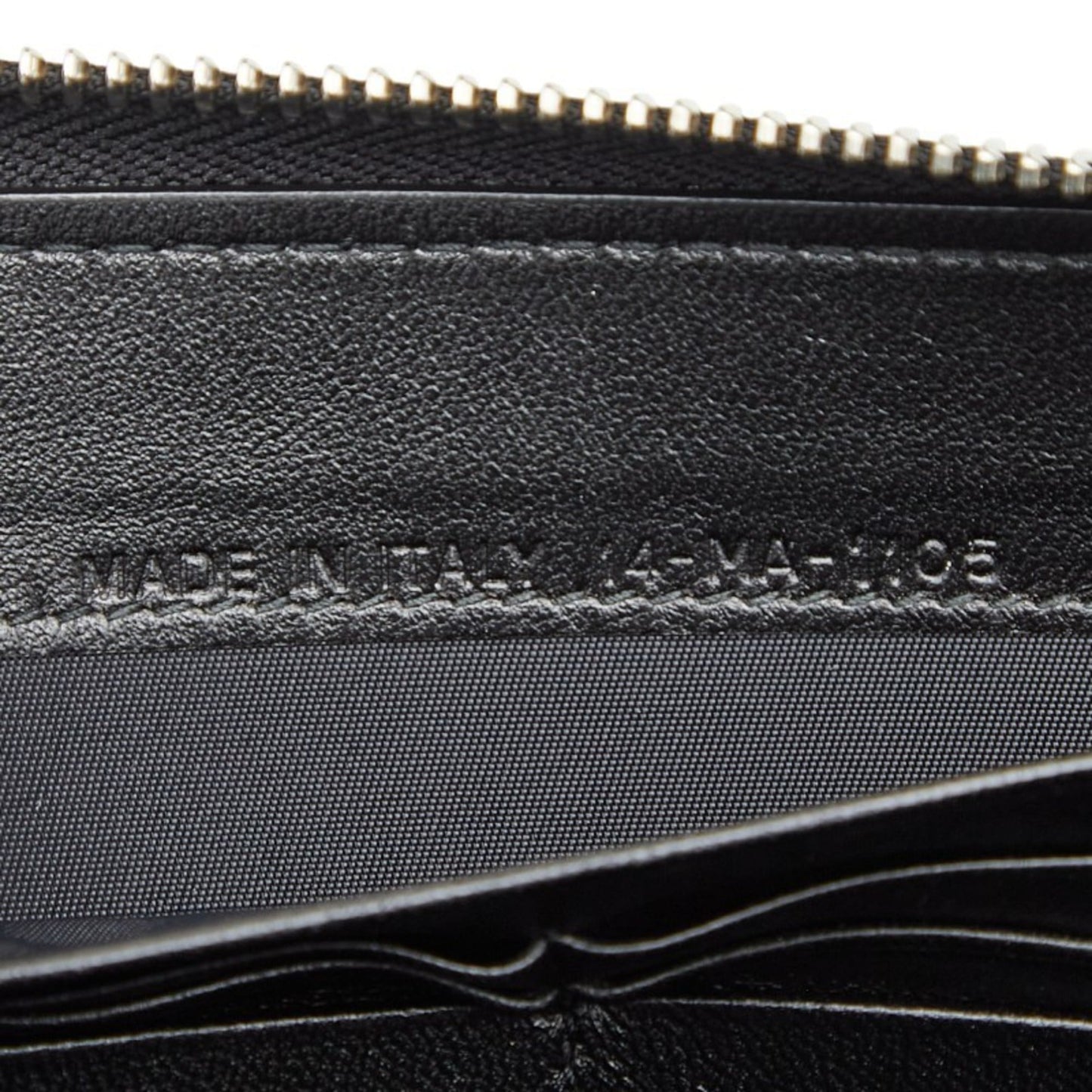 Christian Dior Dior Lady Cannage Round Zip Long Wallet Black Leather Women's