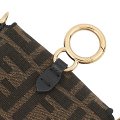 Fendi accessories, bag charm, nano baguette canvas 7AS045, FENDI 2-way shoulder bag, chain pouch, handbag, pouch — Like New