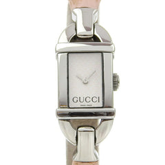 Gucci Bamboo Watch 6800L Stainless Steel x Rubber Pink Quartz Analog Display White Dial Women's — Good