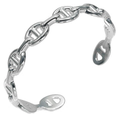 Hermes Chaine d'Ancre Anchene ST Bracelet, Sterling Silver 925, Made in Italy, 21AB299510, Approx. 18.1g, Unisex — Like New