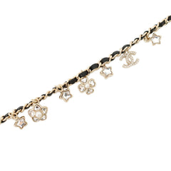 Chanel necklace, Coco Mark charm, rhinestone, faux pearl, I25 B ABG275, CHANEL choker, Chanel, NECKLACE — Like New