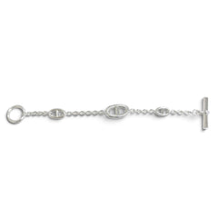 HERMES Chaine d'Ancre Farandole Bracelet, LG AG925 Silver, Made in France, 2024 Model, Weight: 25.7g, Women's — Like New