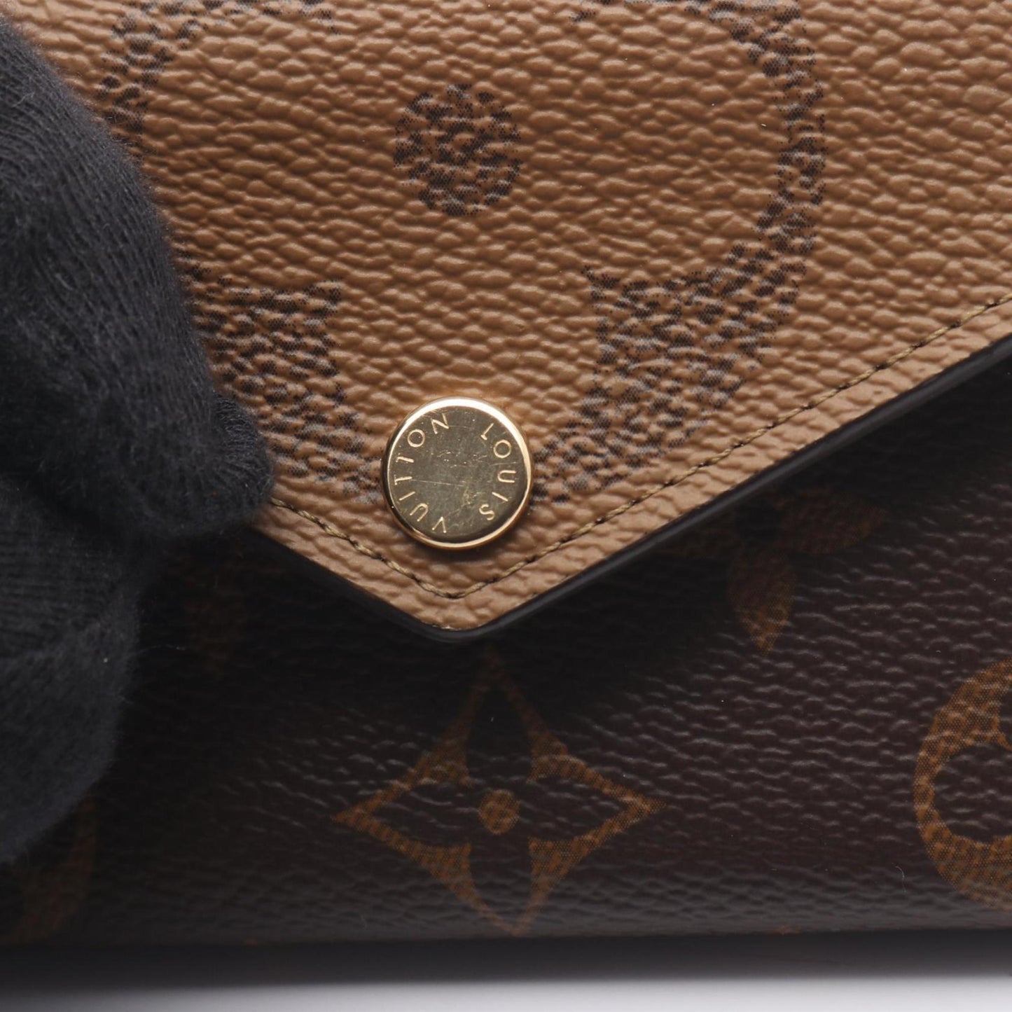 Louis Vuitton Zoe Monogram Giant Reverse Tri-fold Wallet, Women's, Brown and Beige, M80725