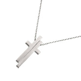 Gucci Separate Cross Necklace 48cm 18K WG White Gold 750 — Like New