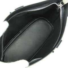 Salvatore Ferragamo Logo EE-24 1638 Men,Women Leather,Cotton Pouch Beige,Black — Like New