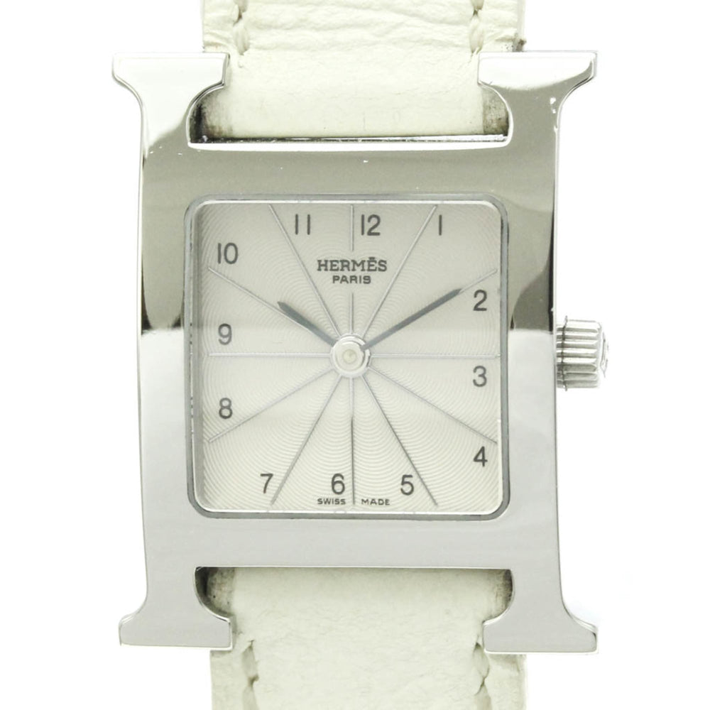 HERMES H Watch Double Tour Steel Quartz Ladies Watch HH1.210 Polished — Very Good