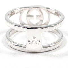 GUCCI Interlocking G Wide Ring, Sterling Silver 925, Size 15, Silver, Men's — Like New