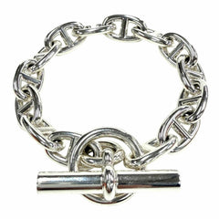 HERMES Chaine d'Ancre MM AG925 Bracelet, 14 links, Silver, Made in France, 2025 model, with case, Weight: 50.8g, Women's — Like New