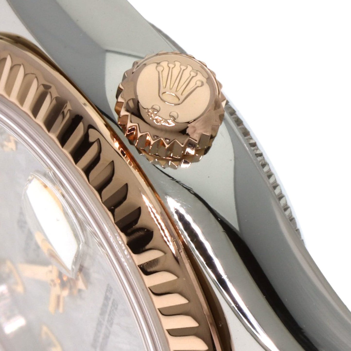 Rolex 179171G Datejust 10P Diamond Watch in Stainless Steel and 18K Everose Gold for Women