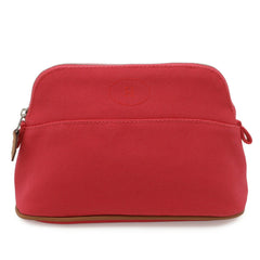 HERMES Bolide Pouch 20 Handbag Multi-purpose Canvas Leather Fuchsia Pink — New - Store Return