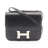Hermes Constance 3 Mini Shoulder Bag/Handbag, Calfskin (Cowhide), Box Calf Leather, Women's, Black — New - Store Return