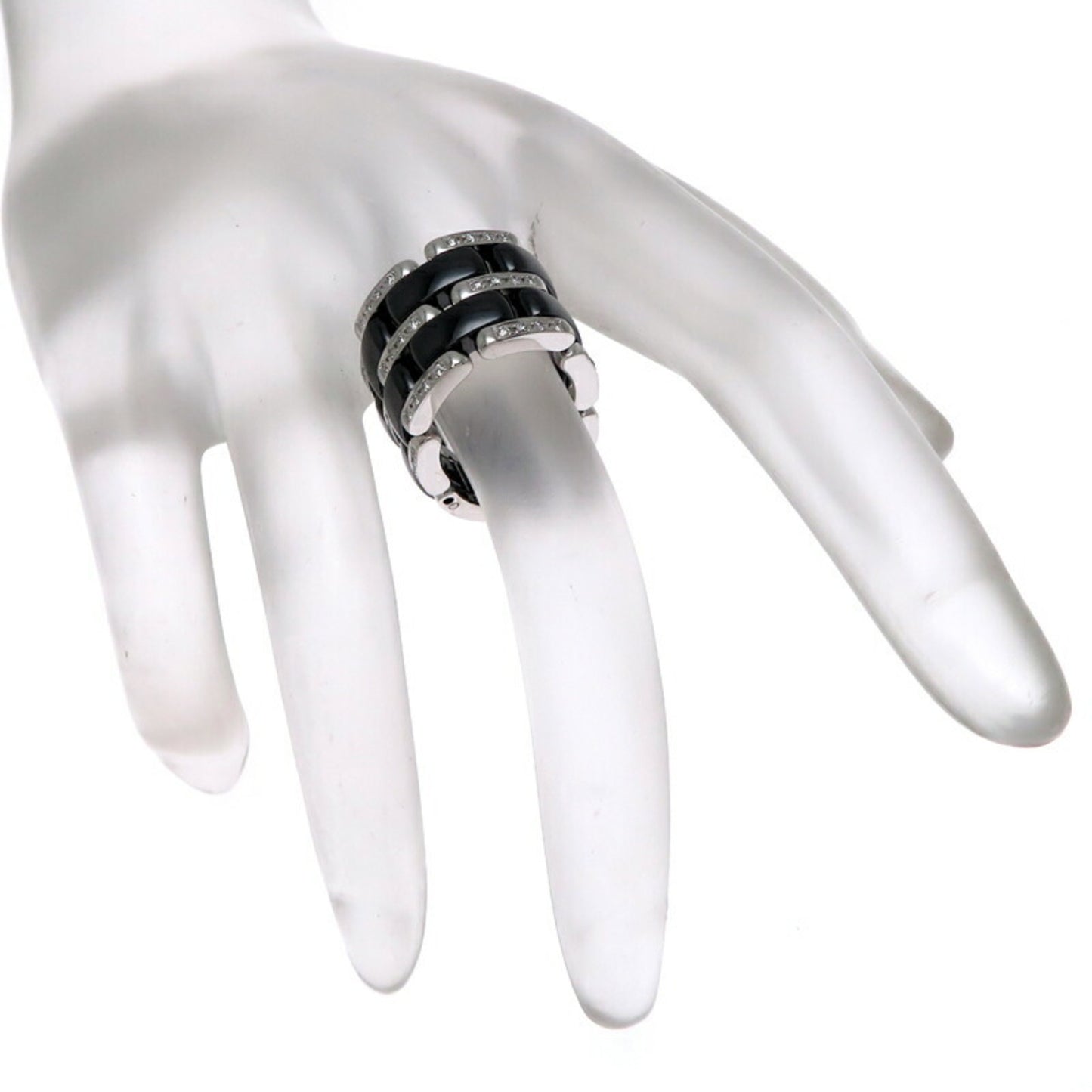 Chanel #56 Ultra Diamond Large Men's Ring, 750 White Gold, Size 15.5