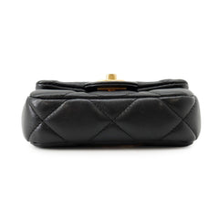 Chanel Chain Shoulder Bag Matelassé Coco Mark Lambskin AP2271 CHANEL Black Handbag Women's — Like New