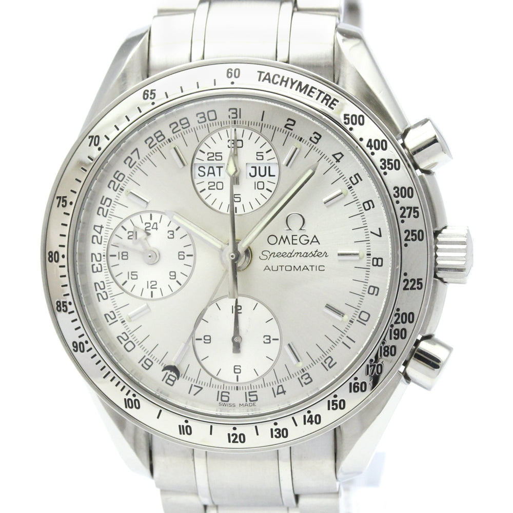 OMEGA Speedmaster Triple Date Steel Automatic Watch 3523.30 Polished — Very Good