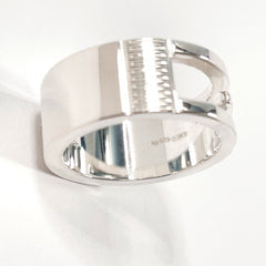 GUCCI Branded Cutout G Ring, Sterling Silver 925, Size 10, Silver, Women's — Like New