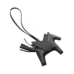 Hermes Rodeo Pegasus PM So Black Charm Accessory Agneau Milo Veau Swift Leather Women's — New - Store Return